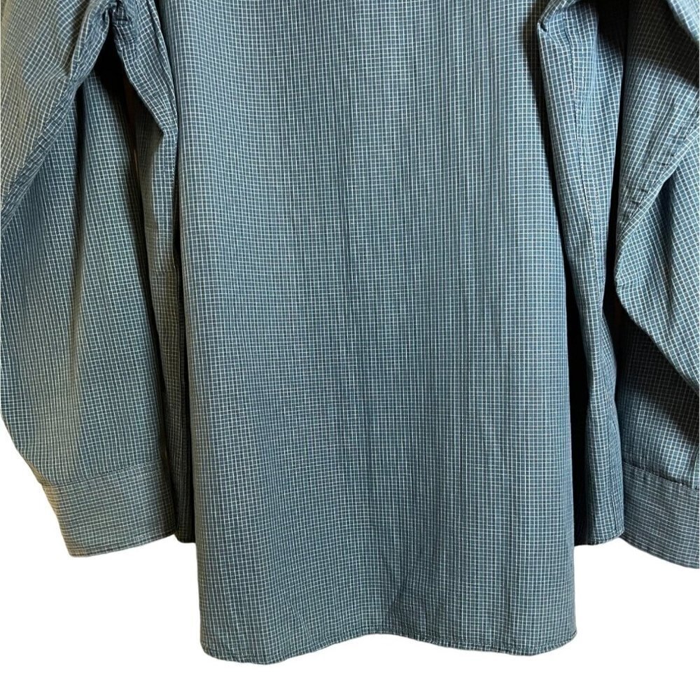 DKNY Men's Blue & Black Plaid Button Down Oxford Shirt Size Extra Large - Picture 9 of 9